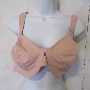 Ambrielle Bra 46C Pink Super Soft Full Coverage Back Closure Underwire